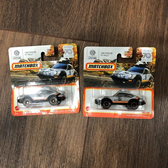 Matchbox 1985 Porche 911 Rally 80/100 70 Years Special Edition LOT OF 2 - Picture 3 of 4